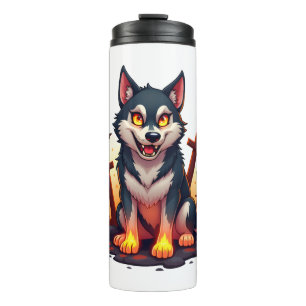 Hellhound Husky Dog Thermal Tumbler