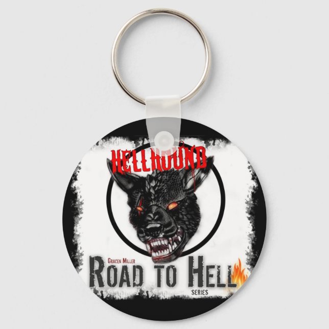 Hellhound Round Keychain (Front)