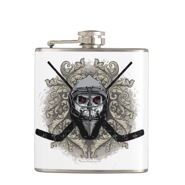 Hellish Hockey Goalie Hip Flask (Front)