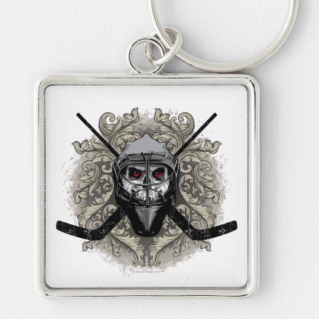 Hellish Hockey Goalie Key Ring (Front)