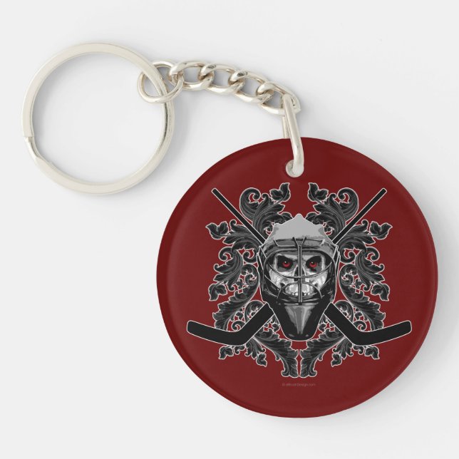 Hellish Hockey Goalie Key Ring (Front)