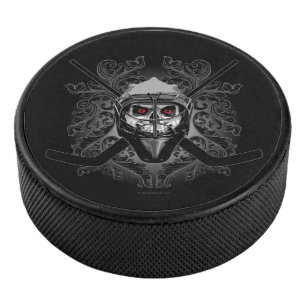 Hellish Hockey Goalie Puck