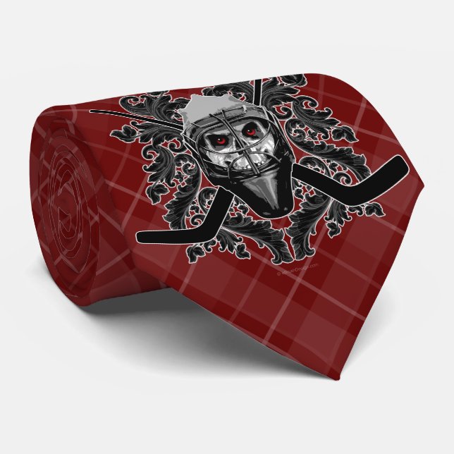 Hellish Hockey Goalie Tie (Rolled)