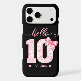 Hello 10 Birthday Pink Hello 10 Custom Year