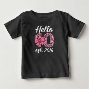 Hello 10 Est 2016 – 10th Birthday Pink Baby T-Shirt