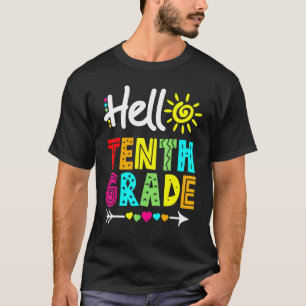 Hello 10th Tenth Grade Fun Back to School Teacher T-Shirt
