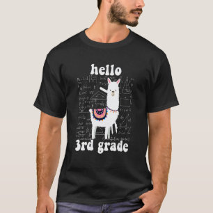 Hello 1rd Grade Teacher Lama Back To School T-Shirt