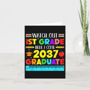 Hello 1st Grade Future Graduate Graduation Cl Of 2 Card