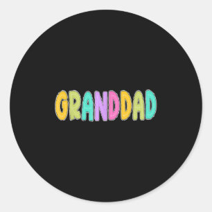 Hello 1st Grade Kindergarten Grandpa Granddad Classic Round Sticker