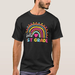 Hello 1st Grade Rainbow First Grade Back To School T-Shirt