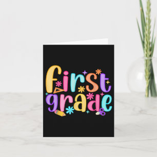 Hello 1st Grade Teacher Girls Kid Preppy Back To S Card