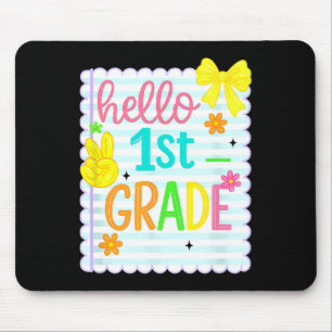 Hello 1st Grade Teacher Girls Kid Preppy Ck To Sch Mouse Pad