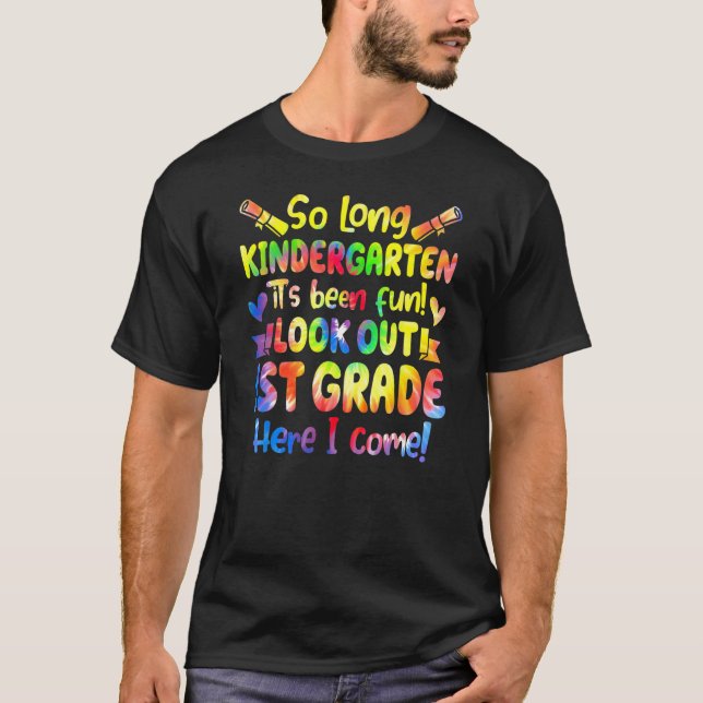 Hello 1st Grade Teacher Student Back To School Tie T-Shirt (Front)