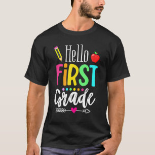 Hello 1st Grade Team First Grade Rocks Back To Sch T-Shirt