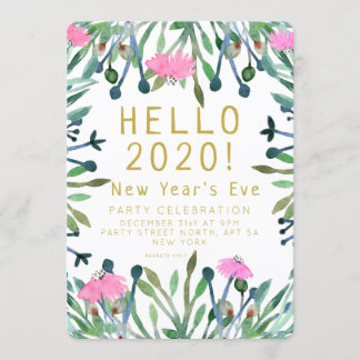 Hello 2020 New Year's Eve Invitation