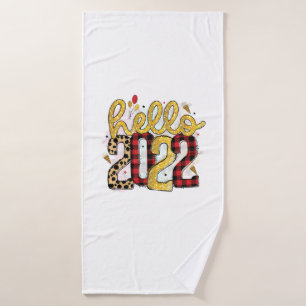 Hello 2022 bath towel