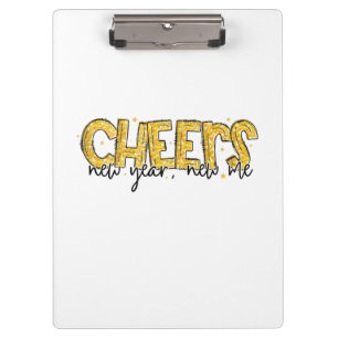 Hello 2022 Cheers New Year New Me Clipboard
