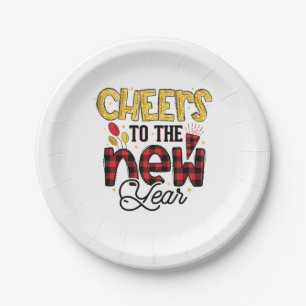 Hello 2022 Cheers To The New Year Paper Plate