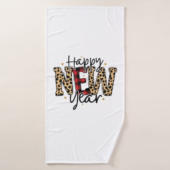 Hello 2022 Happy New Year 2022 Bath Towel (Bath Towel)