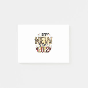 Hello 2022 Happy New Year 2022 Leopard Post-it Notes