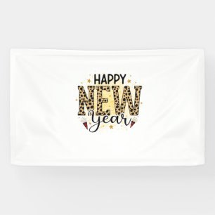 Hello 2022 Happy New Year Leopard Banner