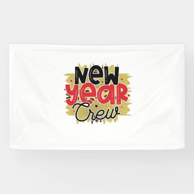 Hello 2022 New Year Crew Banner (Horizontal)