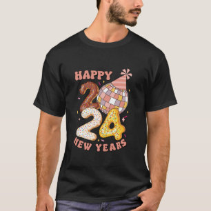 HELLO 2024 New Years Eve Party Retro Candy 2024 Lo T-Shirt