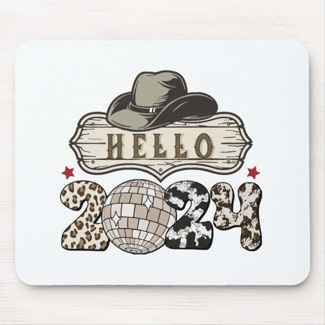 Hello 2024 Western Mouse Pad (Front)