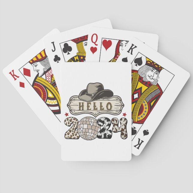 Hello 2024 Western Playing Cards (Back)