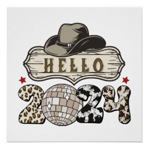 Hello 2024 Western Poster