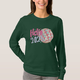 Hello 2025 Png, Retro New Year 2025 Png, New Year T-Shirt