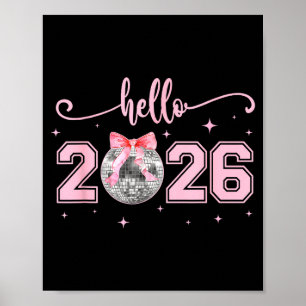 Hello 2026 Cute Nk Bow 2026 New Year's Eve Party  Poster