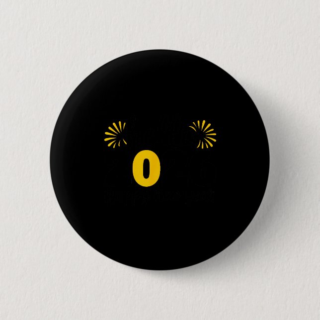 Hello 2026 Happy New Year 2026 New Year's Eve Part 6 Cm Round Badge (Front)