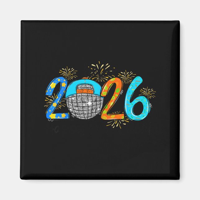Hello 2026 Happy New Year Party Boys Kids Toddlers Magnet (Front)