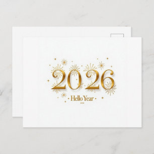 Hello 2026 Invitation –Elegant New Year Party Card