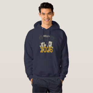 Hello 2026 Polar Bears Holiday Unisex Gift Hoodie