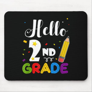 Hello 2nd Grade Back To School Teachers Gifts Mouse Pad