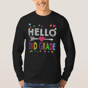 Hello 2nd Grade Back To School Teachers Students T-Shirt