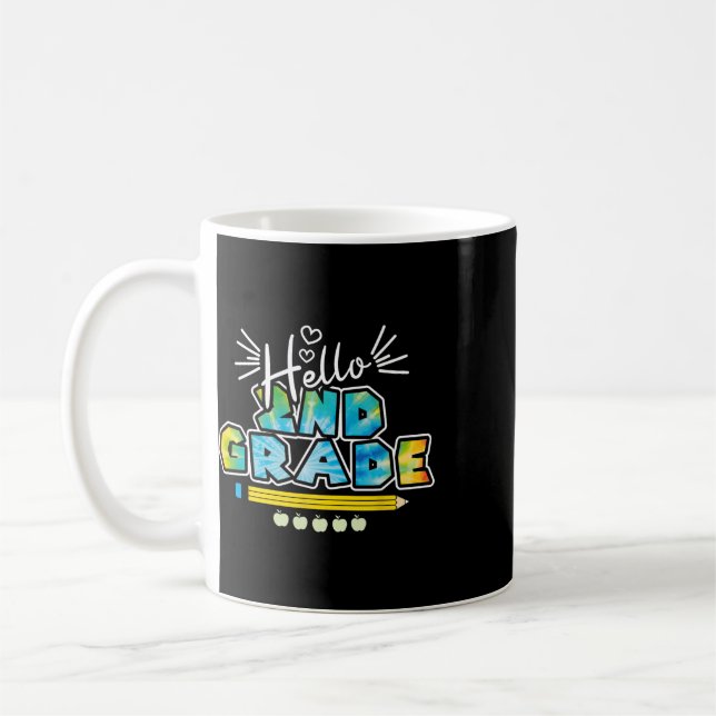 Hello 2nd Grade Ck To School First Day Of School  Coffee Mug (Left)