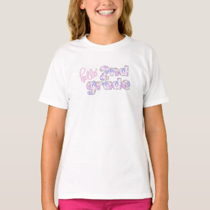 Hello 2nd Grade Floral print Tshirt