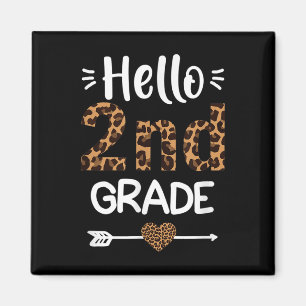 Hello 2nd Grade Leopard Teacher Students Back To S Magnet