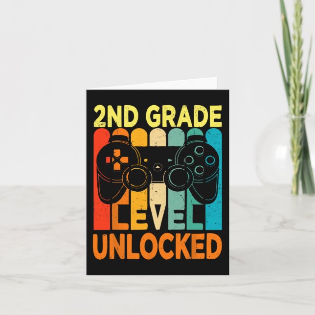 Hello 2nd Grade Level Unlocked Video Game Back to  Card (Front)