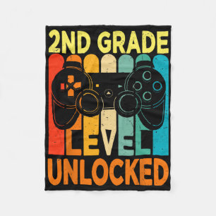 Hello 2nd Grade Level Unlocked Video Game Byck To  Fleece Blanket
