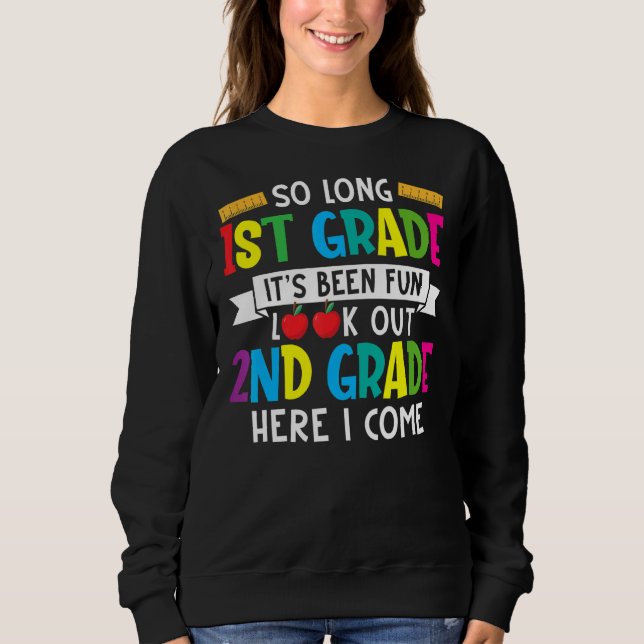 Hello 2nd Grade Teacher Student Back To School Gra Sweatshirt (Front)