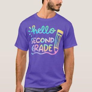 Hello 2nd Grade Tie Dye Teachers Kids Back to Scho T-Shirt