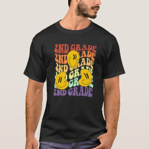 hello 2nd second grade teacher Back To School Retr T-Shirt