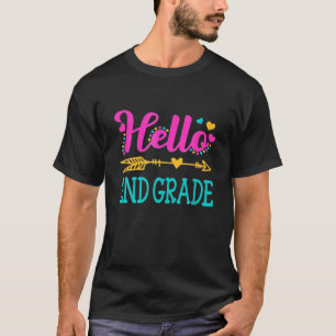 Hello 2Nd Second Grade Teacher Funny Back To Schoo T-Shirt