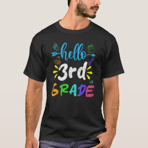 Hello 3rd Grade 3rd Grade Back To School T-Shirt