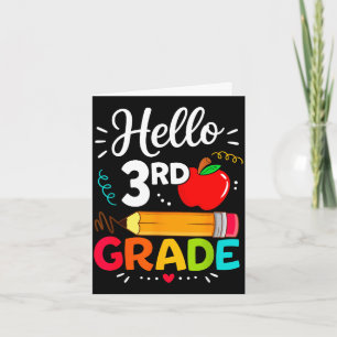 Hello 3rd grade funny back to school teacher card