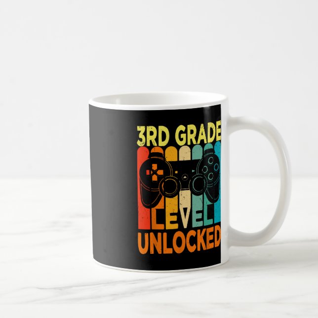 Hello 3rd Grade Level Unlocked Video Game Back to  Coffee Mug (Right)